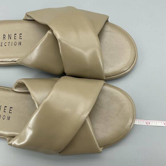 NEW Journee Collection Women’s Addilynn Puff Flat Sandals Green Size 9 - Picture 7 of 10